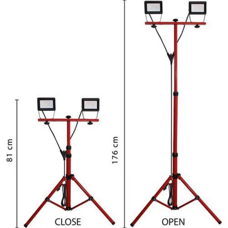 Projecteurs télescopiques 50w dimensions pliés / dépliés